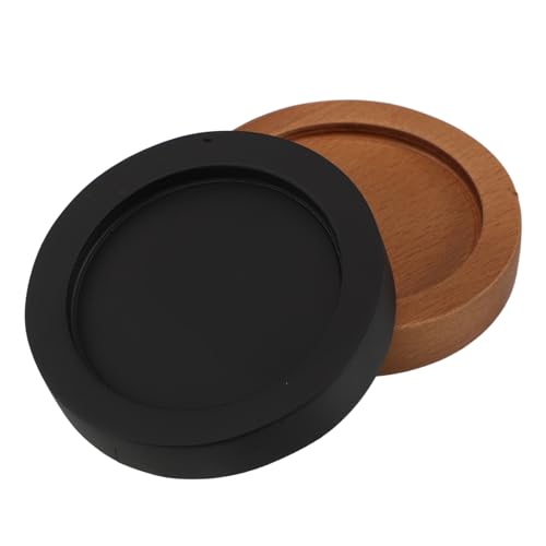 SHINEOFI Bandejas de Madera para Molinillo de Pimienta y Sal 2 Piezas 5,7 Cm Soporte Antideslizante Base para Condimentos Organizador Cocina Hogar