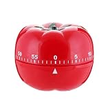 Temporizador mecánico para la cocina – Temporizador de cocina para encender | Alarma visual fuerte, recordatorio de cocina, diseño de tomate | Temporizador mecánico visual | Para cocinar, hornear