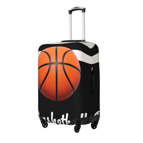 Zipper Closure Luggage Suitcase Protector Fits 19-32 inch Luggages, 3D Printed Basketball Black White Stripes Anti-Scratch Stretchy Travel Luggage Suitcase Protector Baggage Cover2