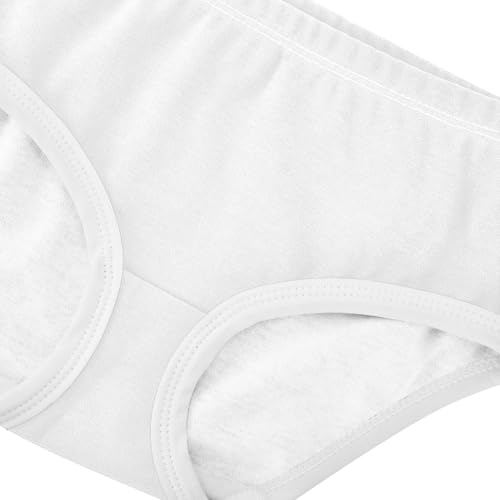Joisal Solid White Panties Little Girl Girls Underwear Toddler Cotton Aesthetic Briefs Kids Undies 2t4