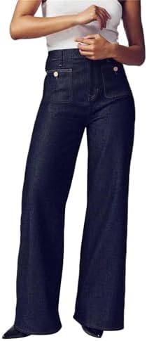 Oprah’s Favorite Jeans Pants,Tummy Control Sailor Wide Leg Trouser,Chiccurva Jeans,High Waisted Cropped Denim Pants