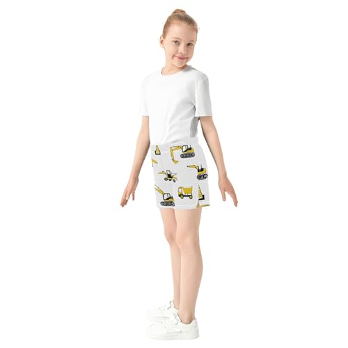 Girls Athletic Construction Vehicles Excavators Comfy Summer Casual Shorts Kids Youth Pajama Sleepwear, X-Small4