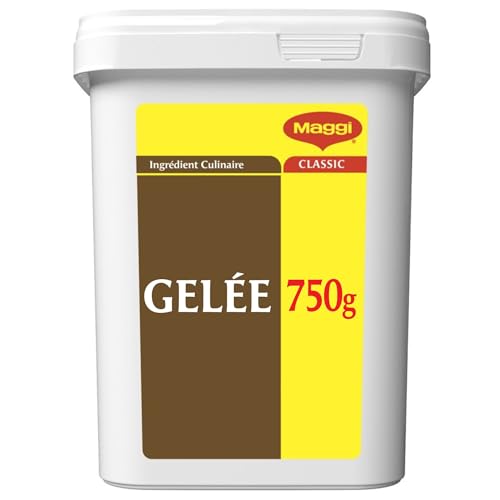 MAGGI PROFESSIONAL Gelée Déshydratée - Texture Fondante - Pour Sauce et Garniture - A Base de Gélatine de Bœuf 44,6% - Gain de Temps - Aide Culinaire, Fonds, Fumet - Boîte de 750g pour 15L