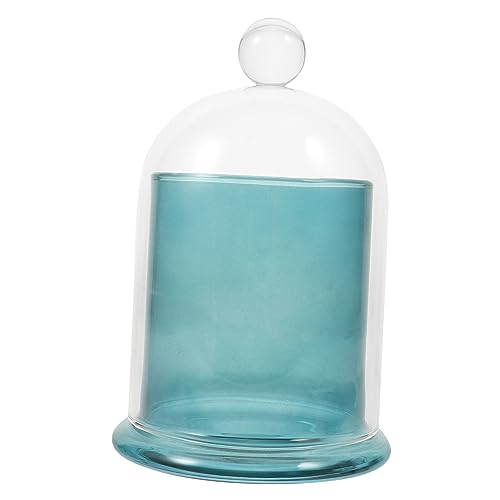 HOODANCOS 1Set Glass Cloche Candle Holder Modern Decorative Candle Jar for Aromatherapy Home Decor and Craft Projects for Living Bedroom Office and