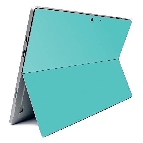 Image of MightySkins Carbon Fiber Skin for Microsoft Surface Pro 7 - Solid Turquoise | Textured Carbon Fiber Finish | Easy to Apply, Remove, and Change Styles | Made in The USA (CF-MISURPR7-Solid Turquoise)