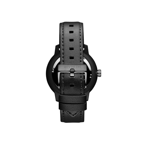 Image of MVMT Leather Analog Black Dial Men's Watch-28000257-D, Band Color-Black