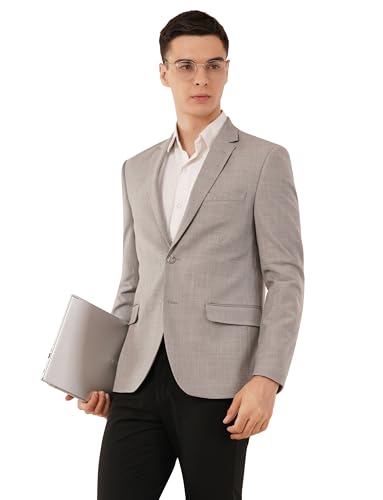 Image of SaintX Men's Premium Woollen Blazer || Classic Warmness with Modern Slim Fit || Formal Blazer Coat for The Temperature Drops || Fully Lined || Tailored Wool Blended Warmth for The Well-Dressed