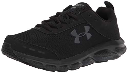 Under Armour mens Charged Assert 8 Running Shoe, Black (003 White, 10 US