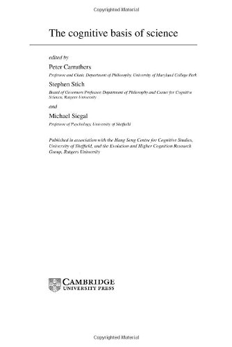 The Cognitive Basis of Science