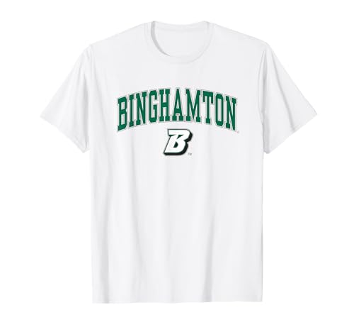 Binghamton Bearcats Arch Over White Officially Licensed T-Shirt