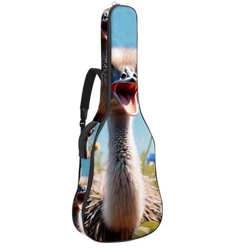 Sac pour guitare acoustique étanche motif autruche 101cm housse chic