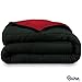 Bare Home Twin/Twin Extra Long Comforter - Reversible Colors - Goose Down Alternative - Ultra-Soft - Premium 1800 Series - All Season Warmth - Bedding Comforter (Twin/Twin XL, Black/Red)