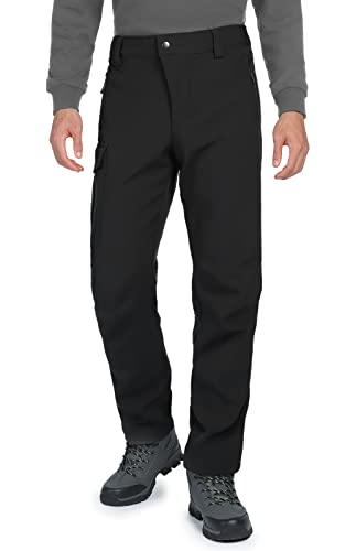 Vzteek Skihose Herren Thermohose Schneehose:Wasserdicht Gefüttert Winterhose Softshellhose für Winter & Snowboard(Schwarz, L)