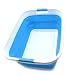 SAMMART Collapsible Plastic Laundry Basket - Foldable Pop Up Storage Container/Organizer - Portable Washing Tub - Space Saving Hamper/Basket (Rectangular, Sky Blue)