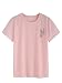 SheIn Women's Love Hand Gesture Print Short Sleeve T-shirt Tee Small Pink