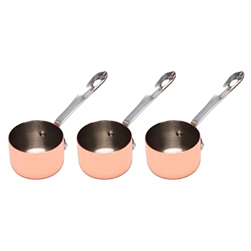 UrbanNest 3X Gravy Boats Copper Plated Sauce Cup Milk Cup French Fries Sauce Cup Western Restaurant Special Copper Pot 3.8cm
