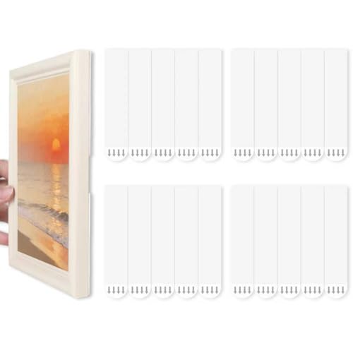 LKbeuuu 20-Pack Picture Hanging Strips, No Tools Wall Hanging Strips for Posters, Damage-Free Hanging Picture Hangers, Damage-Free Removal
