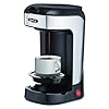 BELLA One Scoop One Cup Coffee Maker Single Serve Brewer with Adjustable Drip Tray and Permanent Filter Dishwasher Safe Stainless Steel and Black