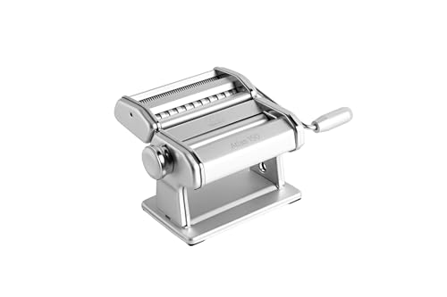 Marcato Atlas Ice Pasta Machine. Manual Dough Cutter. Chrome Steel and Anodized Aluminium. Elegant Design. 20 x 20 x 15 cm. Easy to use