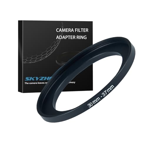 30mm to 37mm Step up Ring Filter Adapter Metal Ring Step up Rings Adapter Filter Compatible with All 37mm UV,CPL,ND,Lens Hood,Threaded Lens ect (30mm to 37mm)