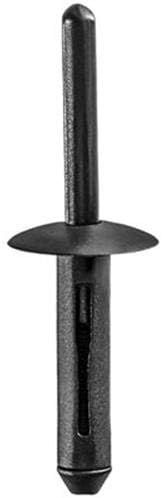 Au-Ve-Co 18108 Nyl Rivet Blk 1/4dia 5/32-3/8
