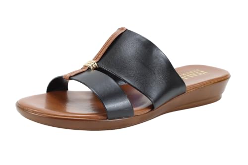 Image of ITALIAN Shoemakers Women's Sofy Wedge Sandal, Comfort Casual Open Toe - Made in Italy, 1.5 inch Heel