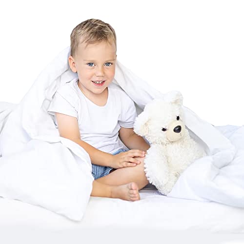 Image of Continental Bedding Serenity Toddler Down Comforter 700 Fill Power White Down Duvet Insert 100% Cotton Shell White, 33x42
