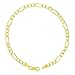 Nuragold 14k Real Yellow Gold Figaro Link 4.5mm Chain Bracelet (7