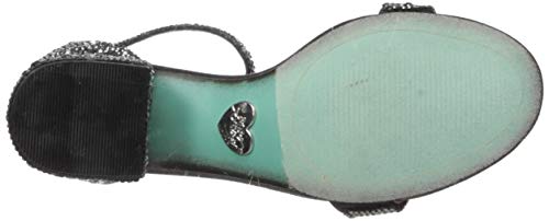 Betsey Johnson Blue Women's Mari Heeled Sandal, Black, 7 W Us #TOP3