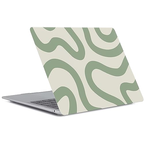 Funda Compatible con Macbook Air 13 Pulgadas 2020 2019 2018 Versión Modelo A1932 A2179 A2337 M1 con Pantalla Retina Touch ID, Carcasa Rígido de Plástico Cubierta Protectora, Verde