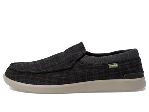 Sanuk Sidewalk Surfer Lite 2 SL Plaid Black 11.5 D (M)4