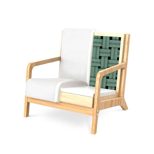 Fauteuil scandinave bouclette blanc Marie Sicaan