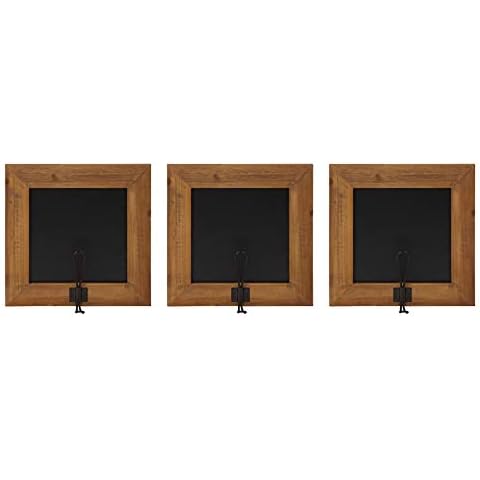 Kate and Laurel Jeran Wall Mounted Small Wood Chalkboards with Hook, 3 Piece Set Cover