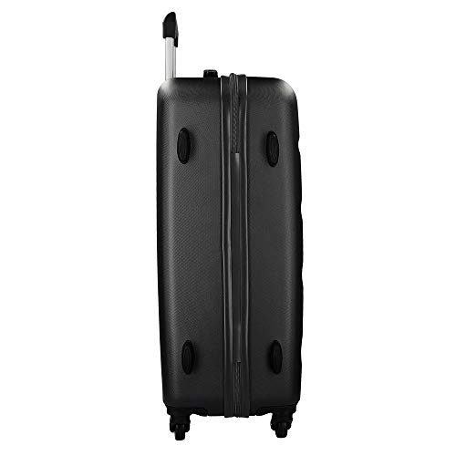 Set of Two Hard Suitcases 55-65 cm Roll Road Flex Black4