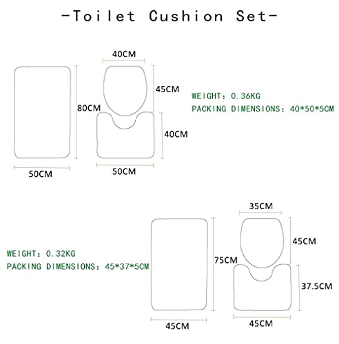 Badkamer Tapijt Matten Set 3 Stuk Geometrie Patroon Anti-Skid Zachte Douche Bad Tapijten Toilet Deksel Cover Bad Mat… - Image 4