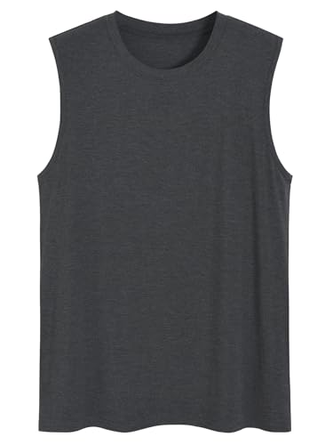 Latuza Men's Bamboo Viscose Tank Top and Shorts Pajamas Set2