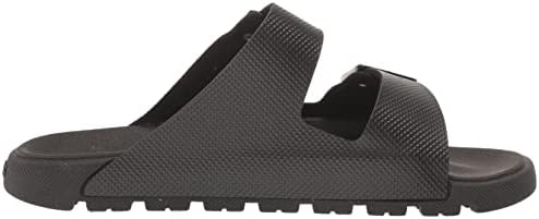 BOSS Men's Twin-Strap Structured Rubber Sandals Flat, Galaxy Black, 11 | Image 5