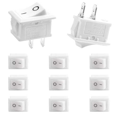 #US 10pcs On Off Switch 2 Position 2 Pin -in Boat White 1 Ac...