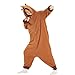 NCBYKM Cute Capybara Onesie Animal Pajamas Halloween Sleepwear Party Costume (NewCapybara-M)