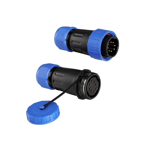 Conector circular estanco TY24 8 pines macho y hembra miniatura 1