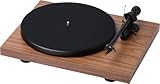 Pro-Ject Debut III Phono SB, Audiophile Turntable with Aluminium tonearm, Electronic Speed Selection and pre-Mounted Ortofon OM5e Phono Cartridge (Walnut)