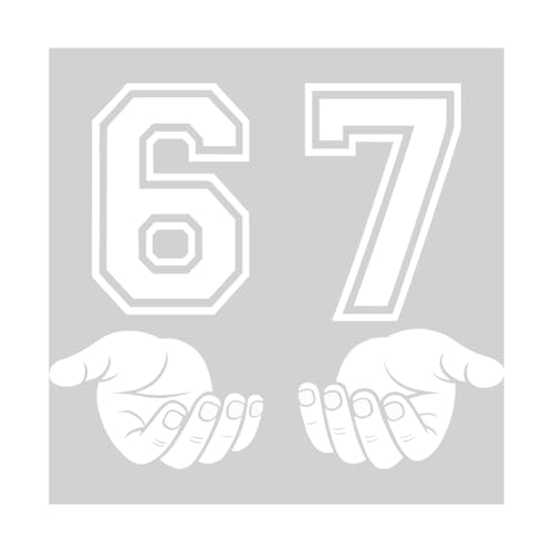 Six Seven 6 7 Meme Funny Hands Iron on Transfer for T-Shirt Viral Internet Meme Humor Funny Patches...