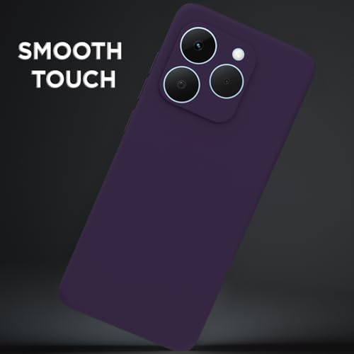 Image of Outlouders Back Cover for Realme 15T 5G / Realme Narzo 90 5G | Camera Protection | Durable Soft Matte Silicone Bumper Case (Purple)