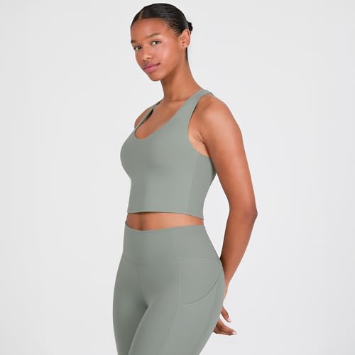 Image of YITTY Active Sports Bra Tank, Tank Top for Women with Built-in Bra, Racerback, Removable Cups, Low-Impact Yoga and Gym