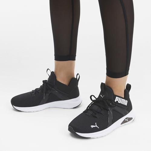 Image of Puma Women's Enzo 2 WN's Black White Running Shoe-4 Kids UK (19325601)