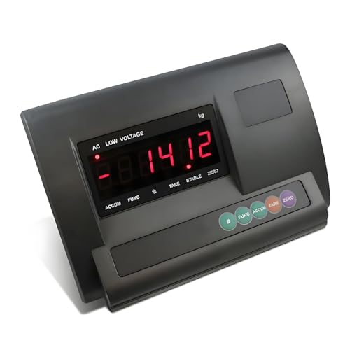 COAKUE - Kit de Balance pour bétail, capacité de Charge de 5 000 kg/11 023 LB, indicateur de Haute précision, kit de Balance au Sol avec boîte de jonction à 4 Fils, kit de Balance pour Animaux