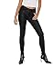 Produktbild ONLY Damen Beschichtete Skinny Fit Jeans | PU Kunstleder Hose | Coated Mid Rise Stretchy Pants ONLANNE, Farben:Schwarz, Größe:L / 32L, Z-Länge:L32