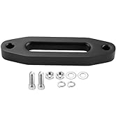 6 ATV Hawse Fairlead, 6inch Black Aluminum Hawse Style Winch Fairlead for Synthetic Winch Rope Ca...