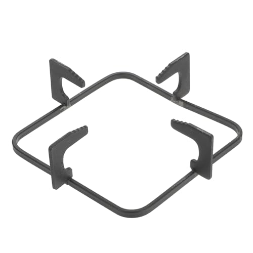 Gatuida Support de Cuisinière à Gaz Carré Noir en Fonte, Accessoire Antidérapant pour Casseroles, Adapté pour Brûleur à Gaz, Accessoire Pratique Cuisine Quotidienne