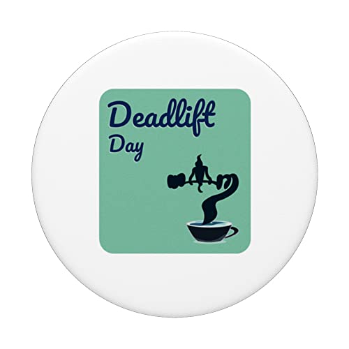 Deadlift Day Powerlifter Squat Benchpress Gym PopSockets Swappable PopGrip, Black - Image 3